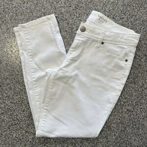 The Limited Denim Jeans Womens 10 32x28 Skinny Leg 917 Ankle Zip Stretch White